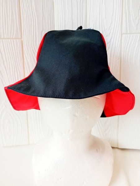 画像2: 赤黒アウトドアサウナハット（タイプ１） (2)