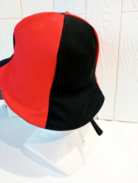 画像6: 赤黒アウトドアサウナハット（タイプ3リバーシブル） (6)