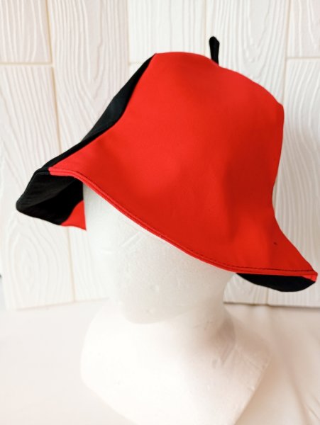 画像3: 赤黒アウトドアサウナハット（タイプ１） (3)