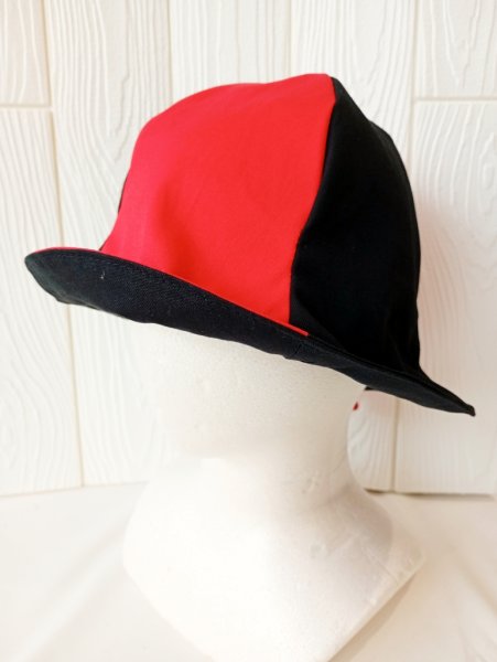 画像5: 赤黒アウトドアサウナハット（タイプ3リバーシブル） (5)